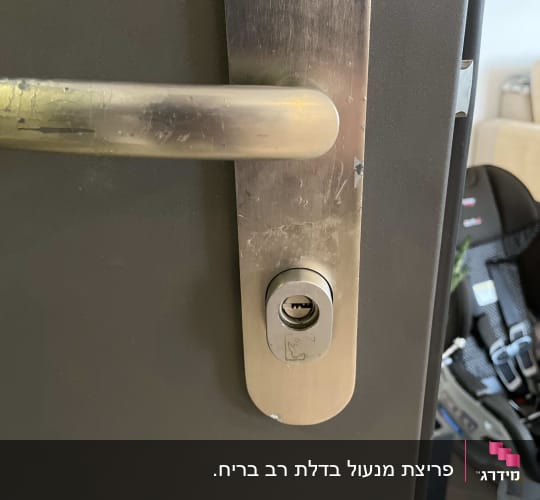 ידית ודלת עם מנעול גלילי